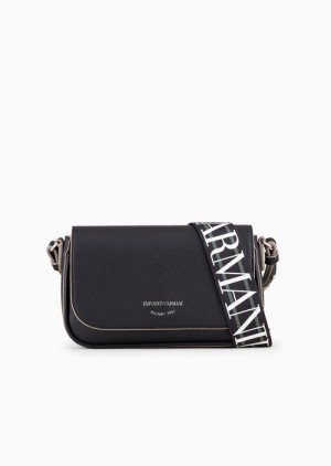 Navy Blue Emporio Armani Deer-print Mini Bag | EA-SN57601