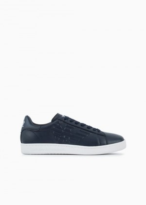 Navy Blue Emporio Armani Ea7 Classic Cc Sneakers | EA7-SN60082