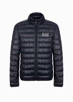 Navy Blue Emporio Armani Packable Core Identity Puffer Jacket | EA7-SN59813