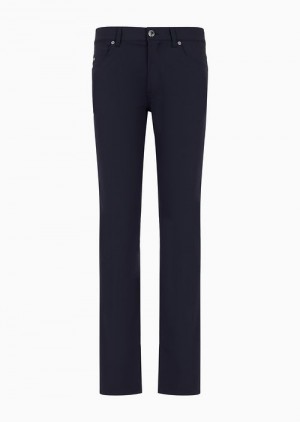 Navy Blue Emporio Armani Slim Fit Jeans | EA-SN57966