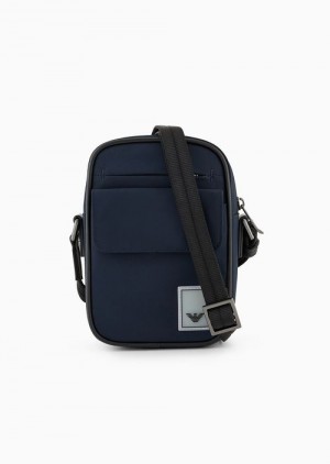 Navy Blue Emporio Armani Travel Essentials Nylon Tech Case | EA-SN59058