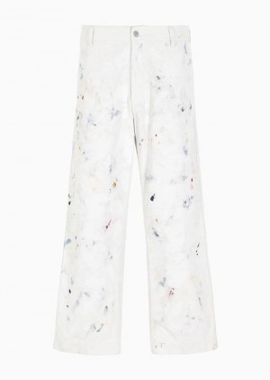 Pattern Emporio Armani Asv Capsule Organic Drill Trousers With A Multicoloured Spotted Pattern | EA-SN58277