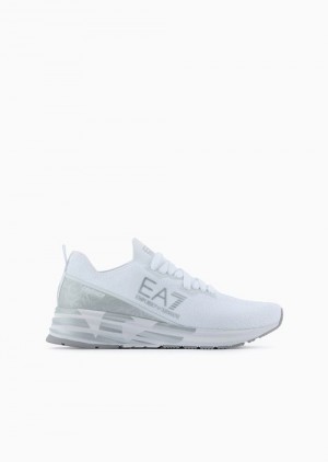 Pattern Emporio Armani Crusher Distance Knit Sneakers | EA7-SN59786