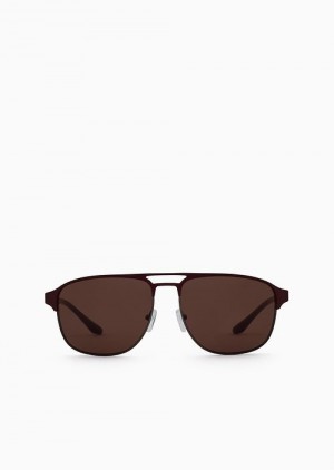 Pattern Emporio Armani Men’s Aviator Sunglasses | EA-SN59418