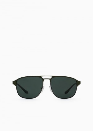 Pattern Emporio Armani Men’s Aviator Sunglasses | EA-SN59420