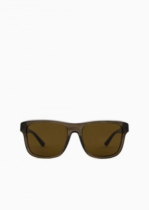 Pattern Emporio Armani Men’s Pillow Sunglasses | EA-SN59459