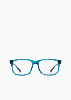 Pattern Emporio Armani Men’s Rectangular Glasses | EA-SN59390