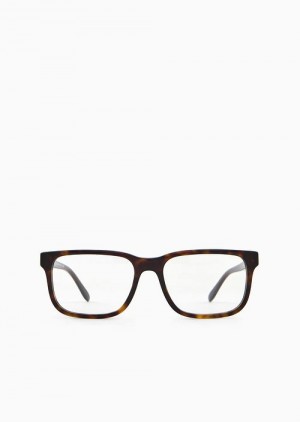 Pattern Emporio Armani Men’s Rectangular Glasses | EA-SN59395