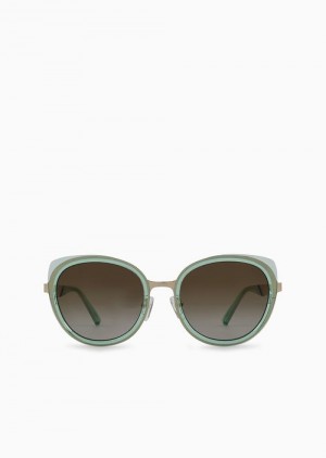 Pattern Emporio Armani Women’s Round Sunglasses | EA-SN57732