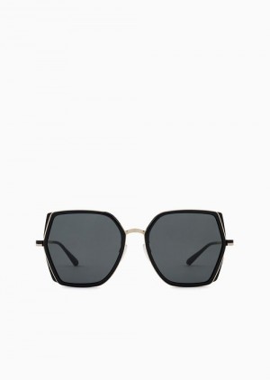 Pattern Emporio Armani Women’s Square Oversized Sunglasses | EA-SN57749