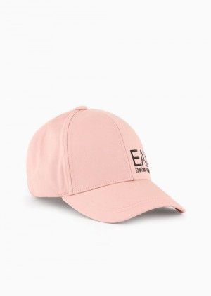 Pink Emporio Armani Cotton Baseball Cap | EA7-SN59692