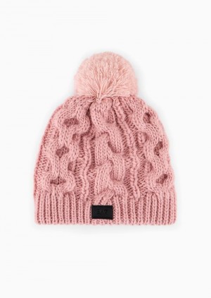 Pink Emporio Armani Graphic Series Mountain Beanie Asv | EA7-SN59717