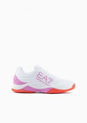 Pink Emporio Armani Tennis Tech Clay Sneakers | EA7-SN59743