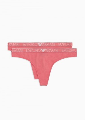 Pink Emporio Armani Thongs | EA-SN56631