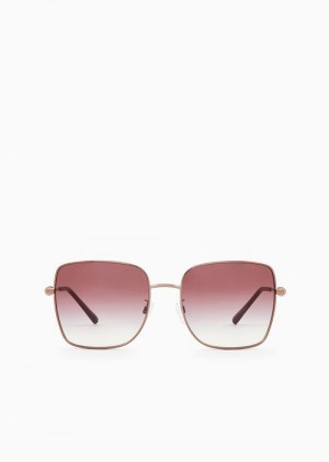 Purple Emporio Armani Women’s Square Sunglasses | EA-SN57748