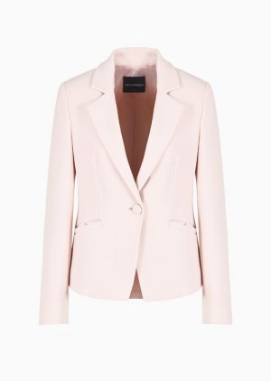 Rosa Chairo Emporio Armani Cady CrêPe Jacket With Lapels | EA-SN56459