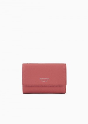 Rosa Chiaro Emporio Armani Myea Bifold Wallet With Deer Print | EA-SN57608