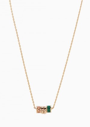 Rose Gold Emporio Armani Rose Gold-tone Sterling Silver Components Necklace | EA-SN57531