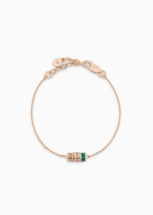 Rose Gold Emporio Armani Rose Gold-tone Sterling Silver Components Bracelet | EA-SN57532