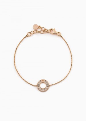 Rose Gold Emporio Armani Rose Gold-tone Sterling Silver Components Bracelet | EA-SN57559