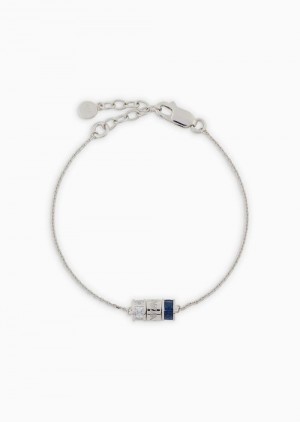 Silver Emporio Armani Sterling Silver Components Bracelet | EA-SN57537