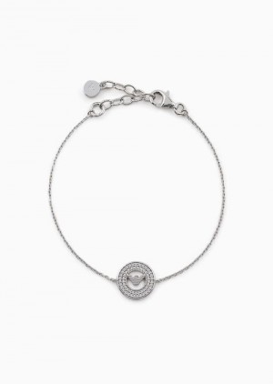 Silver Emporio Armani Sterling Silver Components Bracelet | EA-SN57555