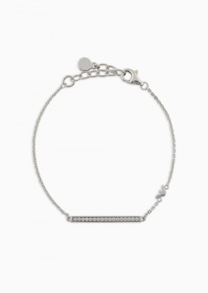 Silver Emporio Armani Sterling Silver Id Bracelet | EA-SN57547