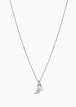 Silver Emporio Armani Sterling Silver Pendant Necklace | EA-SN57539