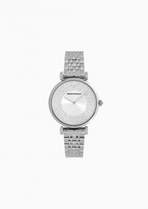 Silver Emporio Armani Two-hand Stainless Steel Watch | EA-SN57664