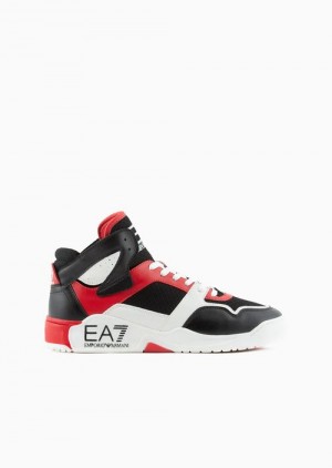 Two-tone Emporio Armani New Basket Sneakers | EA7-SN59745