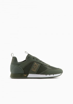 Verde Militare Emporio Armani Black & White Sneakers | EA7-SN59749