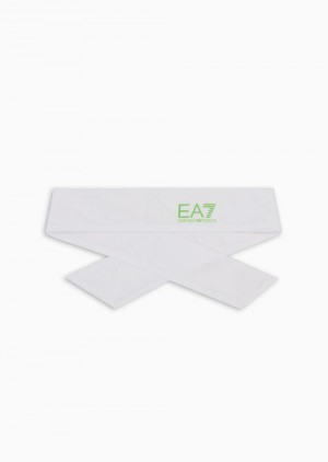 White 1 Emporio Armani Tennis Pro Cotton-blend Headband | EA7-SN59720