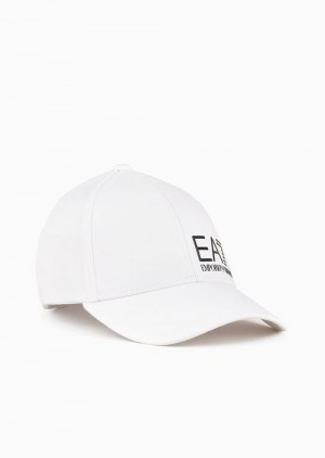 White Emporio Armani Cotton Baseball Cap | EA7-SN59712