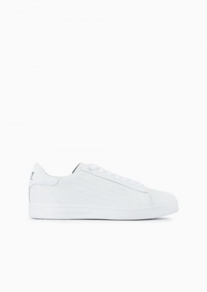 White Emporio Armani Ea7 Classic Cc Sneakers | EA7-SN59778