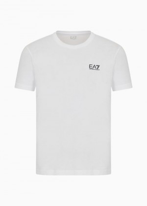 White Emporio Armani Pima Cotton Core Identity T-shirt | EA7-SN59946