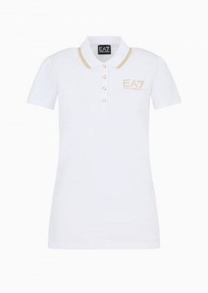 White Emporio Armani Polo Shirts | EA7-SN59670