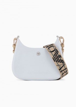 White Emporio Armani Recycled Pvc Gummy Bag Shoulder Bag | EA-SN57258