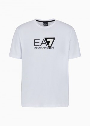 White Emporio Armani Regular Fit T-shirts | EA7-SN59956