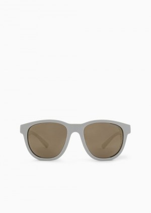 White Emporio Armani Sustainable Collection Men’s Sunglasses With Interchangeable Temples | EA-SN59499