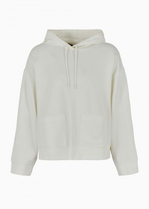 White Emporio Armani Sweatshirts Without Hood | EA-SN56997