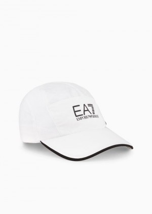 White Emporio Armani Tennis Pro Cotton Baseball Cap | EA7-SN59725