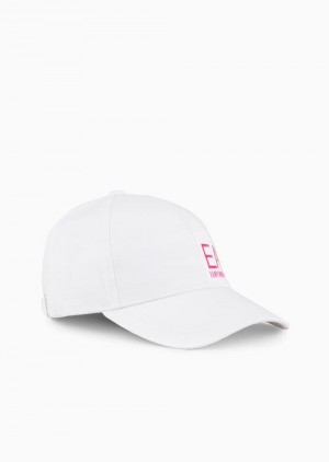 White Logo Emporio Armani Cotton Baseball Cap | EA7-SN59726