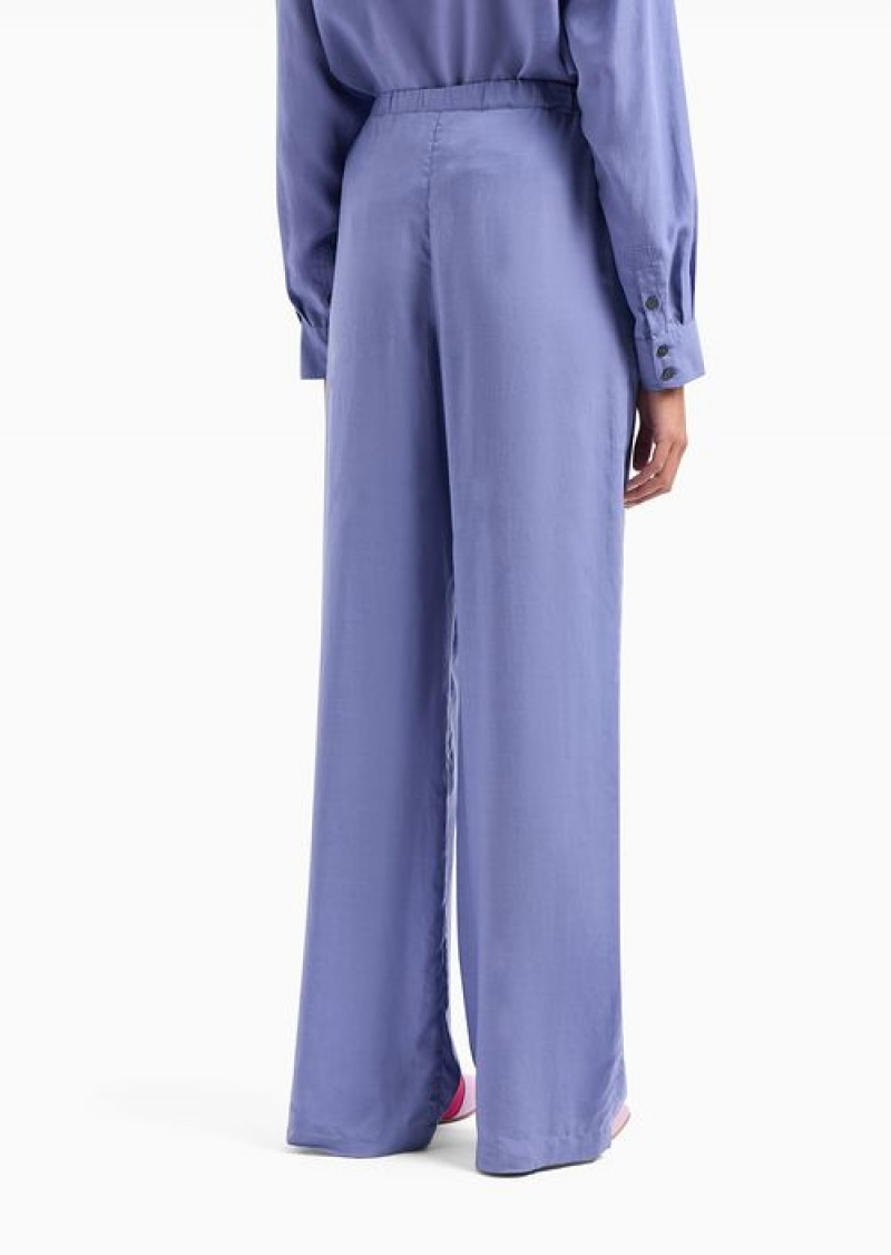 Avio Emporio Armani Palazzo Trousers In A Fluid Fabric | EA-SN56883