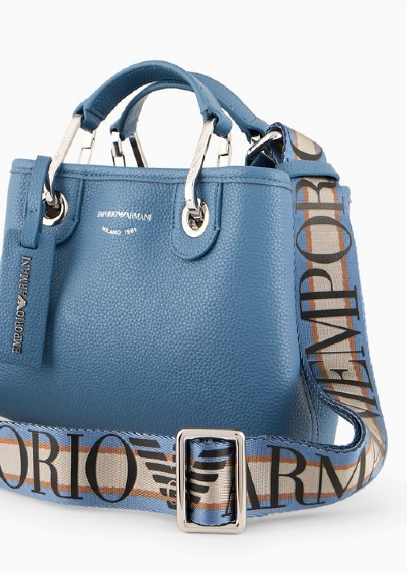 Azure Emporio Armani Deer-print Myea Mini Bag | EA-SN57285