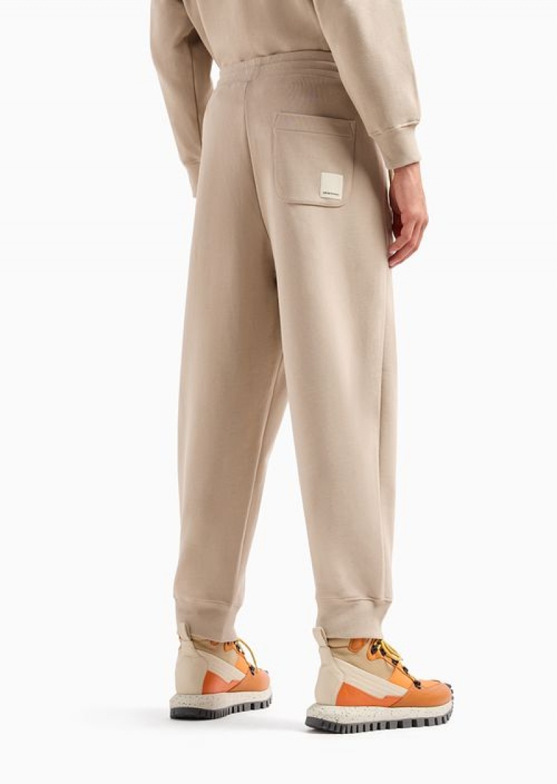 Beige Emporio Armani Asv Capsule Drawstring Joggers | EA-SN58350