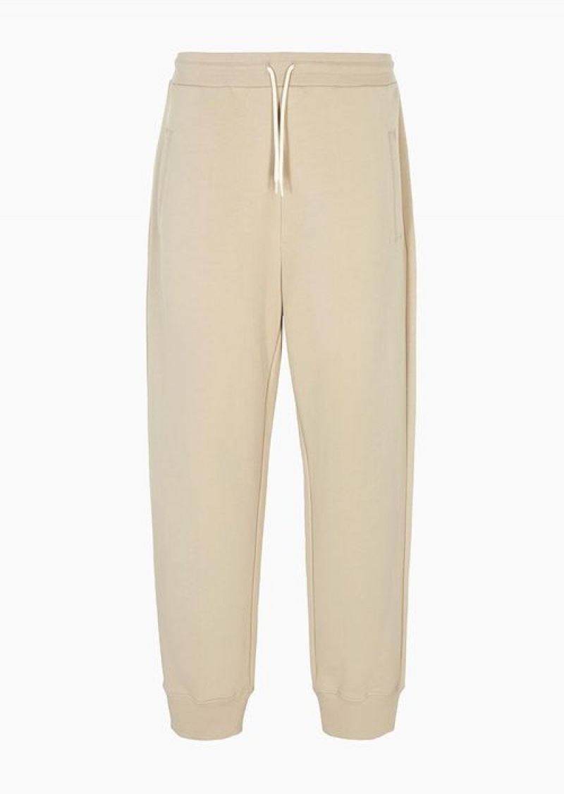 Beige Emporio Armani Asv Capsule Drawstring Joggers | EA-SN58350