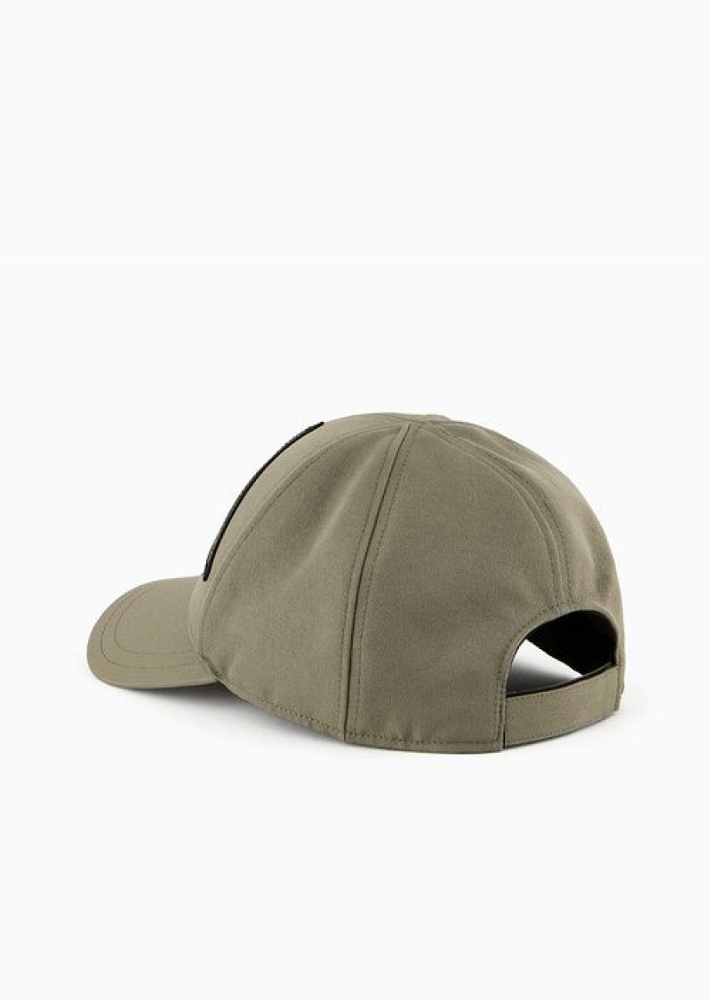 Beige Emporio Armani Baseball Cap With Sail Patch | EA-SN59203