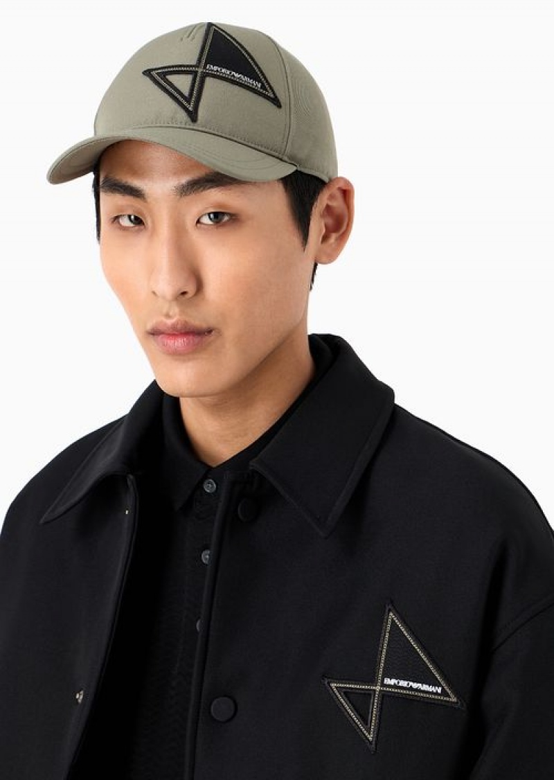 Beige Emporio Armani Baseball Cap With Sail Patch | EA-SN59203