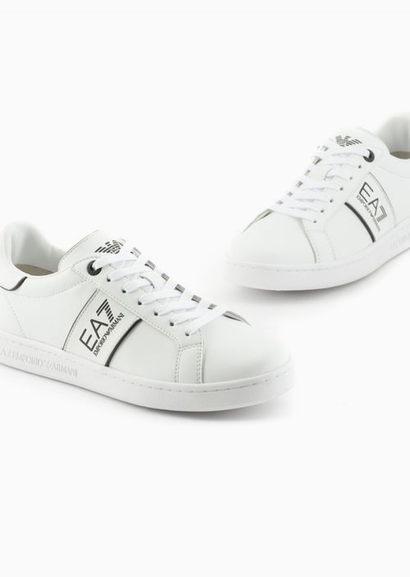 Bianco E Nero Emporio Armani Ea7 Classic Sneakers | EA7-SN59764