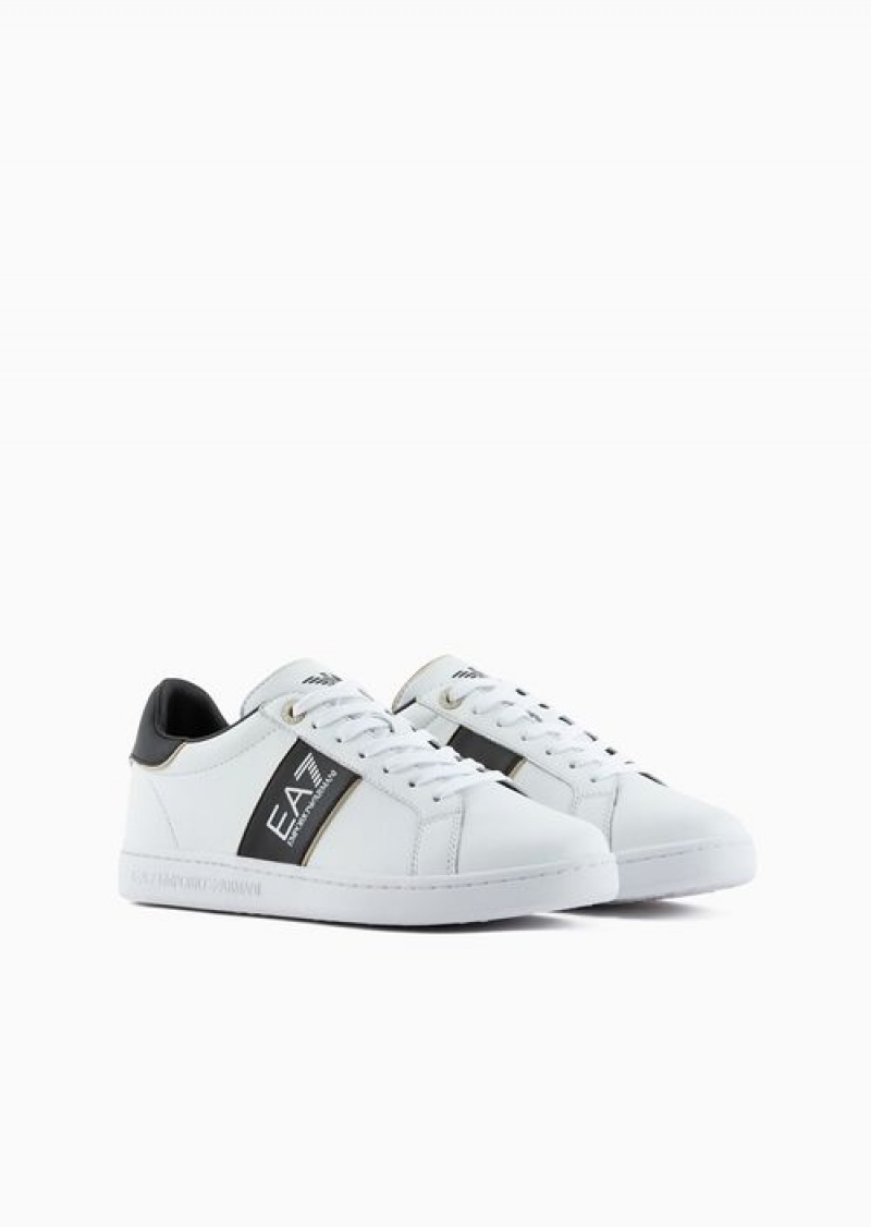 Bianco E Nero Emporio Armani Ea7 Classic Sneakers | EA7-SN60104